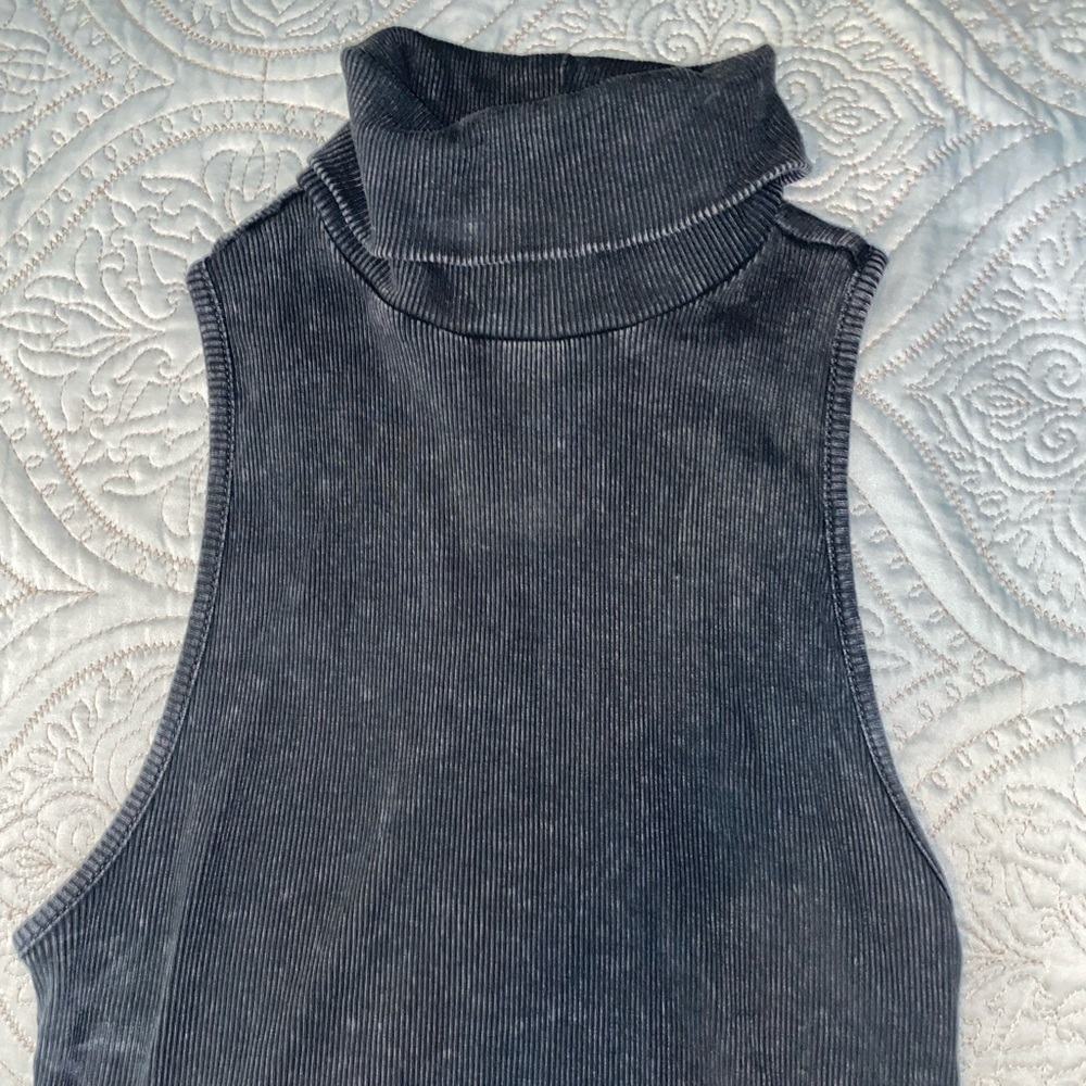 Acid Wash Zara Turtleneck Bodysuit
